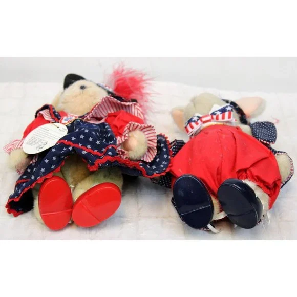 Vtg 1992 Muffy Hoppy VanderBear North American Bear Yankee Doodle American